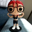 Figura personalizada de una chica con ropa de gimnasio
